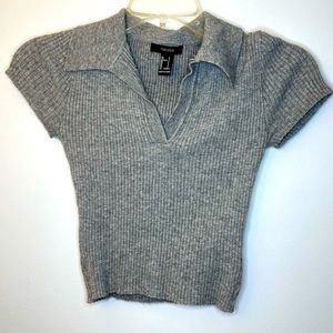 Forever 21 Ribbed Collar Shirt